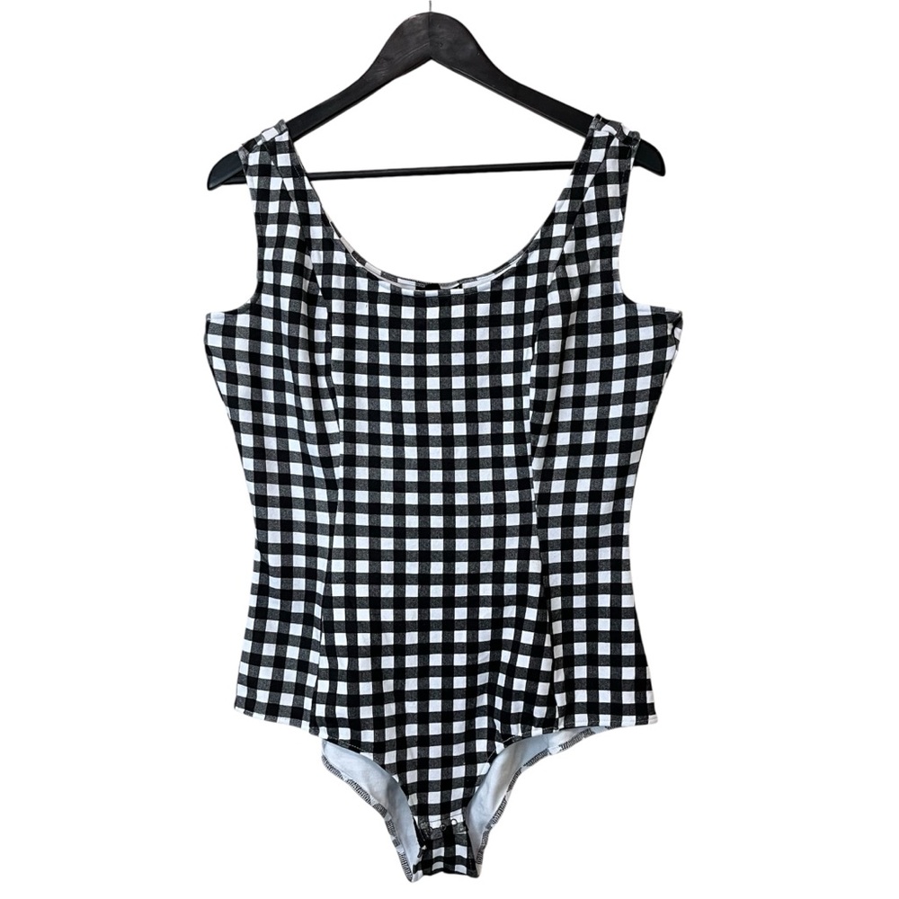 Glamour X Lane Bryant Shepherd Plaid Bodysuit -